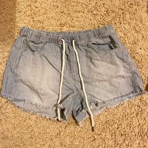 aerie striped boat shorts